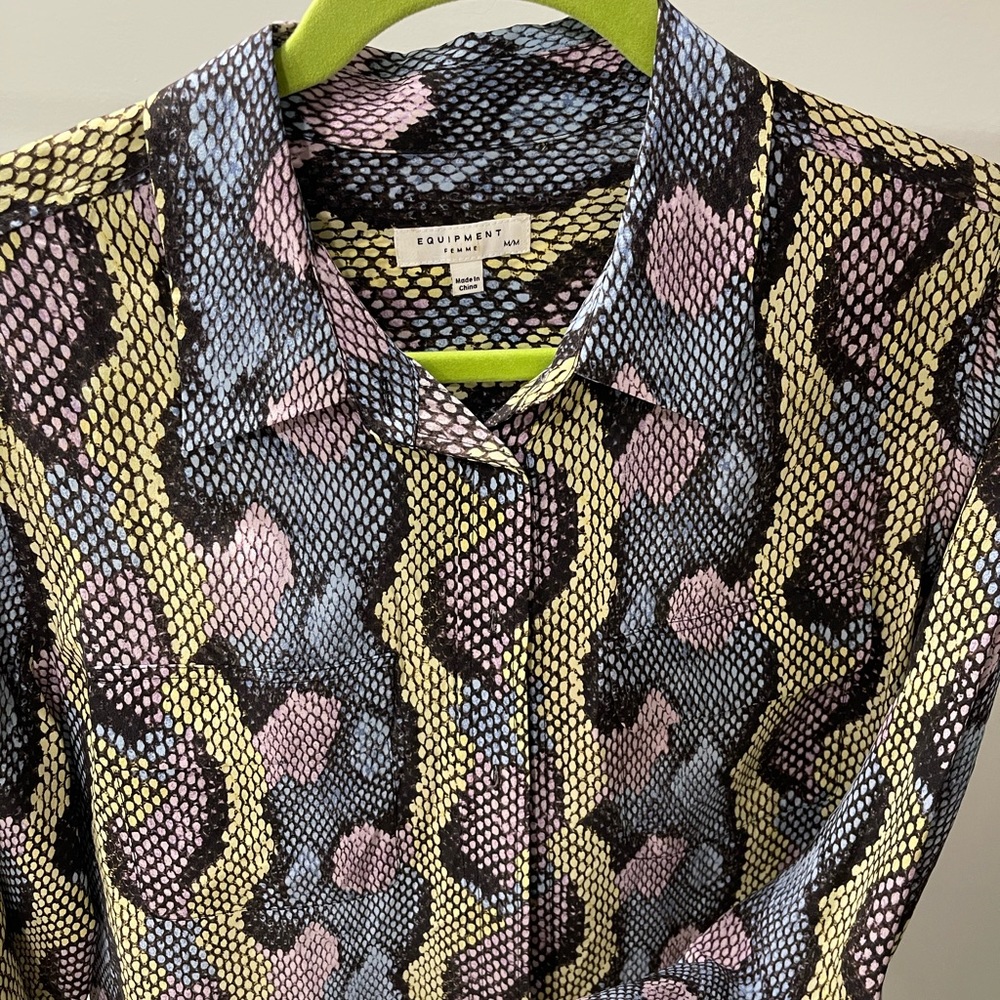 Equipment Silk Shirt Python Print - Beautiful, Wo… - image 4